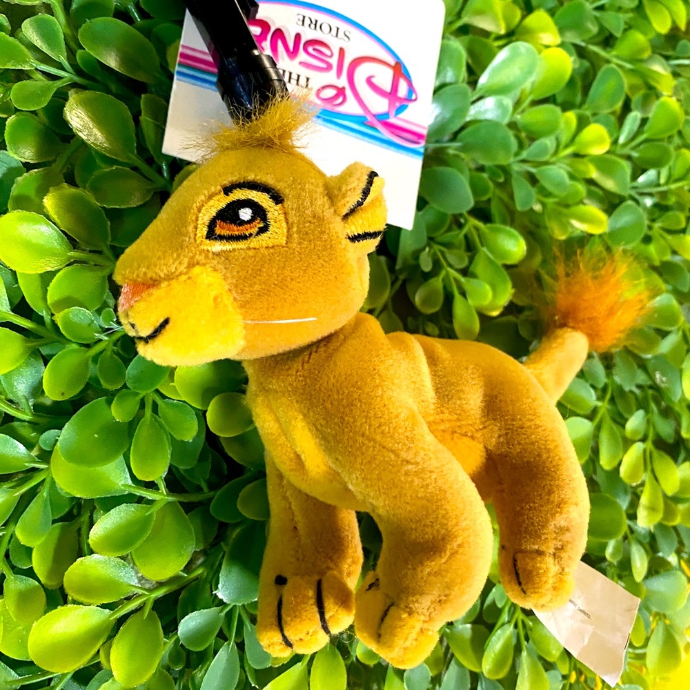 DISNEY STORE EXCLUSIVE VTG 90s NWT THE LION KING SIMBA BEAN BAG PLUSH KEYCHAIN - Picture 7 of 9